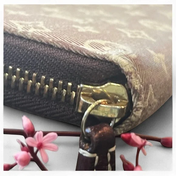 Louis Vuitton Monogram Idylle Mini Lin Zippy Long Wallet in Sepia - Picture 5 of 11